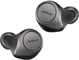 Jabra 完全ワイヤレスイヤホン Elite 75t チタニウムブラック IP55 Bluetooth マルチポイント対応 2台同時接続 最大8台ペアリング登録 専用アプリ 音質カスタマイズ マイク付 国内正規品/最大メーカー2年保証付き