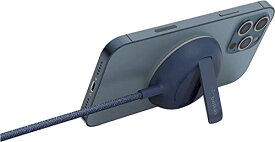 Belkin MagSafe認証 ワイヤレス充電パッド iPhone 14/13/12 最大15W急速充電 キックスタンド付き AC電源アダプター付属 ブルー WIA004dqBL