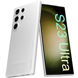 Galaxy S23 Ultra ケース memumi マット質感 オリジナル設計 指紋防止 傷付き防止 6.8インチ 人気 カバー (マットホワイト)