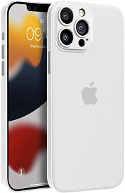 iPhone 13 Pro 対応 ケース memumi® 全面保護カバー 指紋防止 傷付き防止 6.1インチ 人気ケース カバー マットホワイト (半透明)
