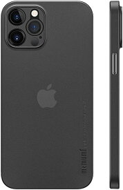 iPhone 12 Pro対応ケース 0.3mm 超薄型 memumi® 全面保護カバー 指紋防止 傷付き防止 6.1インチ 人気ケース カバー Trans-Black