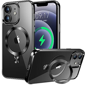 iPhone12 pNAP[X MagSafeΉ BX^h {̂̐F op[ Xgbvz[t px ČRMILKi擾 ϏՌ ACz12 X}zP[X12 lC 6.1" (ubN)