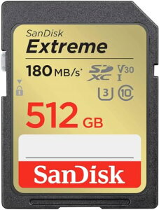 TfBXN Ki SDJ[h 512GB SDXC Class10 UHS-I U3 V30 SanDisk Extreme SDSDXVV-512G-GHJIN VpbP[W
