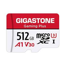 Gigastone micro SDカード 512GB Nintendo Switch SDカード動作確認済 100MB/S 高速 MicroSD 512GB, Full HD 4K UHD動画, UHS-I A1 U3 V30 C10 マイクロsdカード