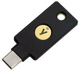 Yubico セキュリティキー YubiKey 5C NFC USB-C/FIDO2/WebAuthn/U2F/2段階認証/高耐久性/耐衝撃性/防水