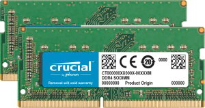 Crucial m[gPCp݃ 16GB(8GBx2) DDR4 2400MT/s(PC4-19200) CL17 SODIMM 260pin CT2K8G4SFS824A