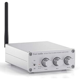 Fosi Audio BT20A-S 200W Bluetooth 5.0アンプ ステレオオーディオアンプ 2チャンネル ミニ Hi-Fi クラスD パワーアンプ 小型高低音调整 家庭用パッシブスピーカー用メインアンプ 電源付き