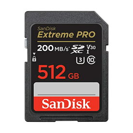 SanDisk (サンディスク) 512GB Extreme PRO SDXC UHS-I メモリーカード - C10、U3、V30、4K UHD、SDカード- SDSDXXD-512G-GN4IN