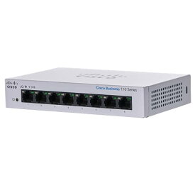 シスコシステムズ (Cisco) スイッチングハブ 8ポート ギガビット 金属筐体 設定不要 静音ファンレス 国内正規代理店品 法人向け 制限付きライフタイム保証 CBS110-8T-D