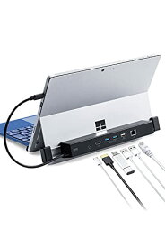 サンワダイレクト ドッキングステーション Surface Pro8 /Pro7 /Pro7 Plus / Pro X / Go 3 / Go 2 /Go専用 HDMI USB 3ポート 有線LAN PD100W 400-HUB039BK3