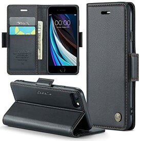 J.DL iPhone SE3/se2/7/8 ケース手帳型 第3世代 SE2 スマホケース 財布型 高级PUレザー 全面保護 サイドマグネット カード収納 スタンド機能 手触りが良い 人気 4.7インチ対応（ブラック）