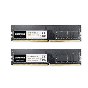  DDR4 Gigastone fXNgbvPCp DDR4 16GBx2 (32GB) DDR4-2666MHz PC4-21300 CL19 1.2V UDIMM 288 Pin Unbuffered Non-ECC Memory