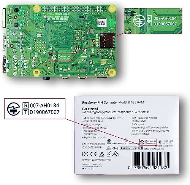 楽天市場】TRASKIT Raspberry Pi 4 Kit/ラズベリーパイ4B 4GB RAM 技適 