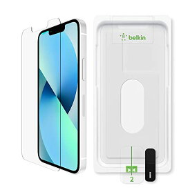 Belkin iPhone 13 mini 用 UltraGlass保護ガラスフィルム 超強化ガラス ドイツSCHOTT製 抗菌 0.29mm 簡単取付キット付き OVA077zz