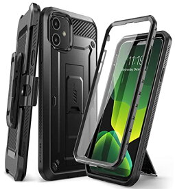 SUPCASE iPhone 11 ケース 6.1インチ 2019 液晶保護フィルム 腰かけクリップ付き 米国軍事規格取得 耐衝撃 防塵 全面保護 UBProシリーズ (ブラック)