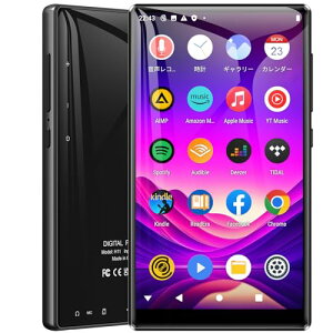 MECHEN 5インチ MP3プレーヤー 64GBTFカード付き Android 9.0 音楽プレーヤー WIFI Bluetooth 搭載 ミュージックプレーヤー 3GB + 16GB内蔵 多機能 MP4プレーヤー 1080p HD フルタッチスクリーン デジタルオーデ