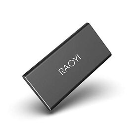 RAOYI 外付けSSD 1TB USB3.1 Gen2 ポータブルSSD 転送速度最大550MB/秒 PS4動作確認済 超薄型 高速 Type-A/Type-C 耐衝撃 防滴 黒