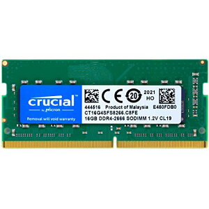 Crucial m[gPCp  PC4-21300(DDR4-2666) 16GB SODIMM CT16G4SFS8266 sAi