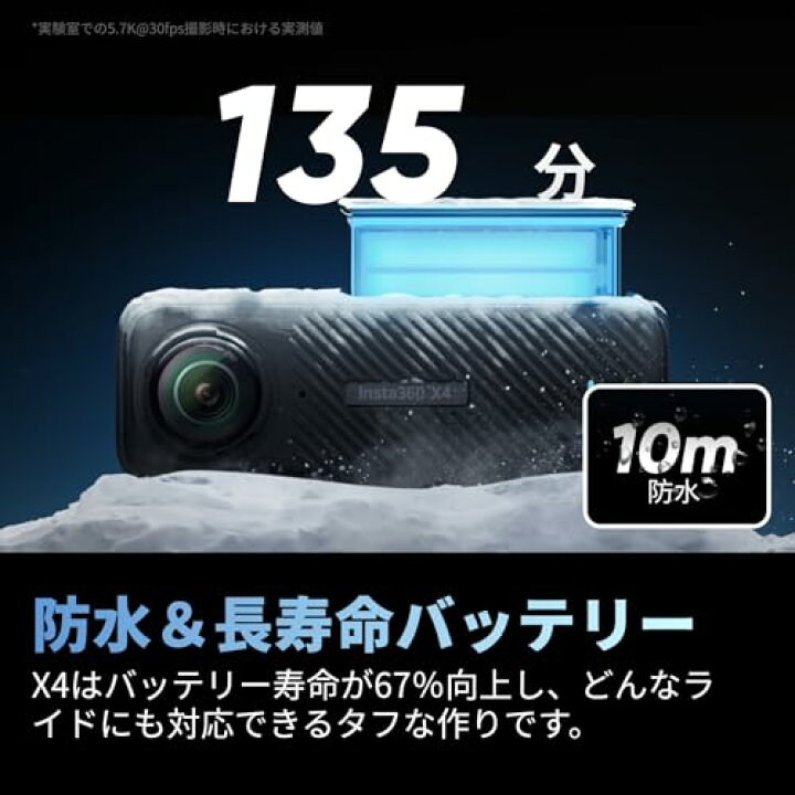 楽天市場】Insta360 X4 - バイク撮影バンドル SDカードなし 8K防水360 