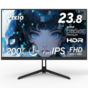 Pixio PX248 Wave Q[~Oj^[ 23.8C` 200Hz FHD(1920×1080) Fast IPS u[CgJbg Xs[J[ Black