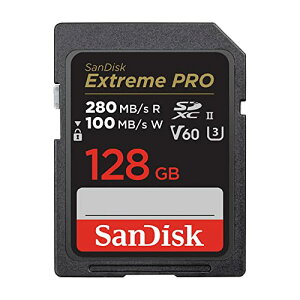 TfBXN 128GB SanDisk SDJ[h SDXC Class10 UHS-II V60 ǎő280MB/sExtreme PRO SDSDXEP-128G-GHJIN VpbP[W Ki