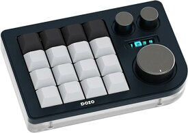 KB16 マクロメカニカルキーボードアルミニウム製/片手キーボード/RGB VIA ホットスワップ プログラム機能対応可能/16キー/Ps Pr LrC Blenderなどのソフトに利用可能 (ネイビー)