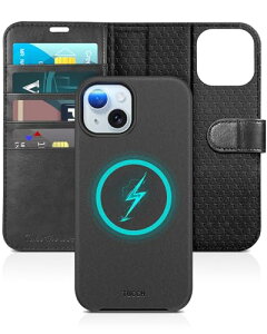 X}zP[X iPhone 15 Ή P[X 蒠^ 2 in 1  ACtH 15 P[X O\ Ռz Sʕی RFIDubLO J[h[ X^h@\ PU 6.1C` 5G Ή (ubN