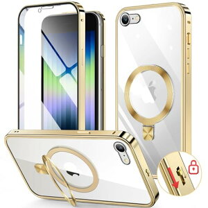 �X�}�z�P�[�X iPhone SE3 �p �P�[�X ��3���� 2022 iPhone SE2 �P�[�X ��2���� �N���A�P�[�X ���b�N�t�� CD�����O MagSafe�Ή� 9H�����K���X�X�g���b�v�z�[���t�� �A���~�o���p�[�P�[�X ���^���t���[�� 