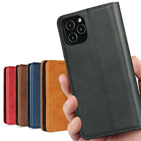 iPhone12 ケース / iPhone12 pro ケース 手帳型 カバー アイフォン12 アイフォン 12プロ ケース アイフォン 12pro アイフォン 12 pro アイフォン12pro 12 プロ スマホケース 内蔵マグネット 携帯カバー カード入れ スタンド機能 落ち着いた色 レトロ (ブラック)