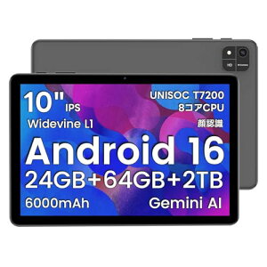 Android 16 �^�u���b�g COLORROOM A30L1 �A���h���C�h 16 �^�u���b�g 10�C���` 24GB+64GB+2TB TF�g���\ Widevine L1�Ή� IPS��� 8�R�ACPU T7200 tablet 6000mAh+type-C+18W PD�[�d 2.4G/5G WiFi+BT5.0+GPS �������e �������t ��