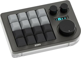 KB16 マクロメカニカルキーボードアルミニウム製/片手キーボード/RGB VIA ホットスワップ プログラム機能対応可能/16キー/Ps Pr LrC Blenderなどのソフトに利用可能 (グレー)