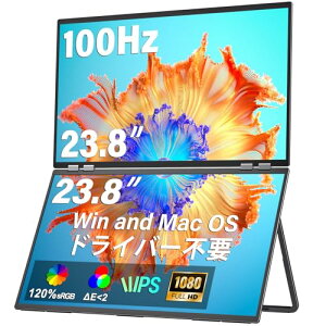 �f���A�� ���o�C�����j�^�[ 23.8�C���` InnoView �h���C�o�[�s�v FHD1080p �g���v�����j�^�[ 2��ʃf�B�X�v���C 120% sRGB 100Hz �܂肽���ݎ��f���A���f�B�X�v���C ������]315° �t���@�\Type-C �W��HDMI 