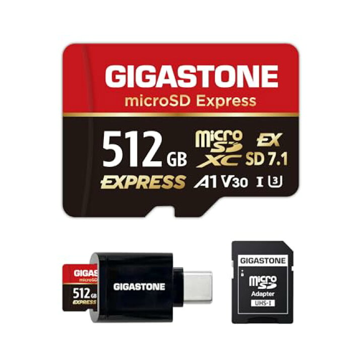 楽天市場】GIGASTONE microSD Express microSDカード 512GB SD7.1 