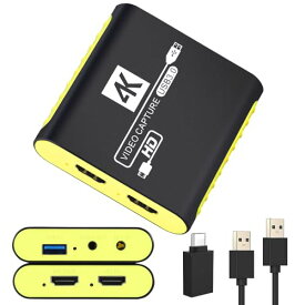 HDMI ビデオキャプチャー ボード Switch 2 対応 USB3.0 & YUY2サポート - 1080P 60FPSビデオ録画 & 4K 30Hz入力/パススルー対応 PS5/PS4/Xbox/PCなどのゲーム機対応 - OBS/Potplayer/XSplitなどの配信ソフト対応 - Mac/Windows/Linux/Android対応 ゲーム実況/ライブ配信対応