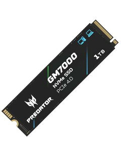 Acer Predator M.2 SSD 1TB GM7000 DRAM�L���b�V������ NVMe 2280 PCIe Gen4 4 ������(�ő�ǂݎ��F7400MB/s�A�ő发�����݁F6700MB/s) ����SSD PS5/PS5 Pro����m�F�ς� ���ϋv 3D NAND TLC ���[�J�[3�N�ۏ�