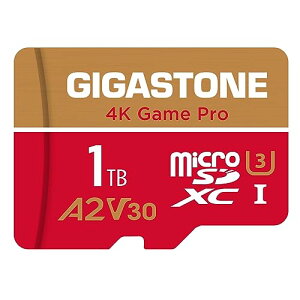 Switch 1��p GIGASTONE �}�C�N��sd�J�[�h 1TB 4K Game Pro microSDXC UHS-I A2 V30 U3 C10 150MB/s ���� �A�N�V�����J���� �X�|�[�c�J���� 4K Ultra HD ���� SD�A�_�v�^�[1���t���y5�N�f�[�^����