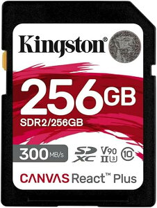 �L���O�X�g�� SDXC�J�[�h 256GB �ő�300MB/s UHS-II V90 4K 8K Canvas React Plus SDR2/256GB �J�[�h�̂�