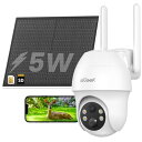 ieGeek 4G LTE通信 防犯カメラ 屋外 監視カメラ 無線 5W高効率ソーラー充電 工事不要15000mAHバッテリー 電池式カメラ…
