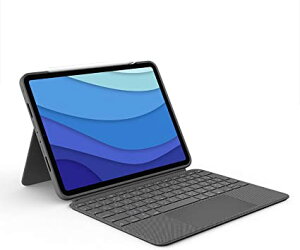 WN[ Logicool iPad Pro 12.9C` 5Ή gbNpbht L[{[htP[X Combo Touch iK1275GRA {L[{[h X}[gRlN^ 2Nԃ[J[ۏ IbNXtH[hO