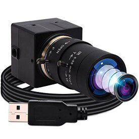 ELP 800万画素 ウェブカメラ 5-50mm手動可変焦点レンズ HD画質 8MPズームウェブカメラUSB Sony IMX179搭載USB2.0 Webカメラ 付き8 MP USB バリフォーカルレンズ フルHD 2448P USB8MP02G-SFV(5-50)