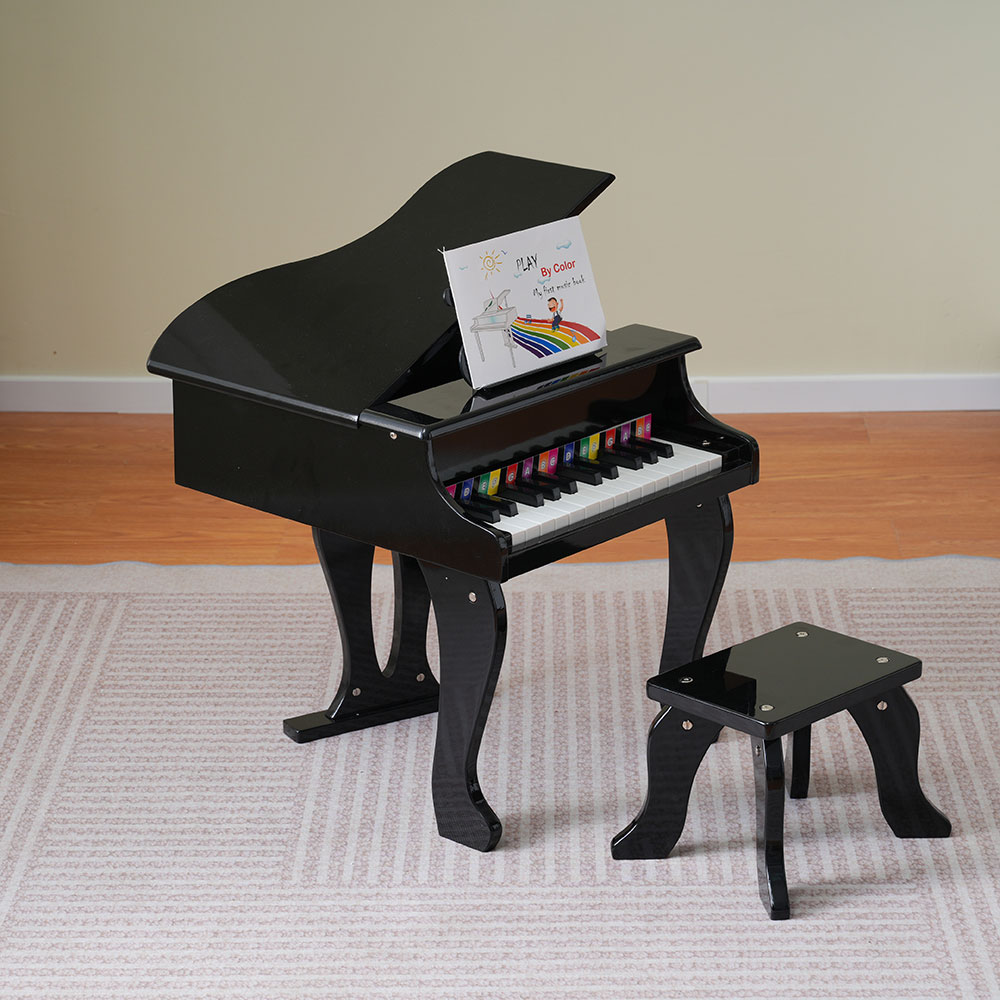 楽天市場】ピアノ おもちゃ ミニグランドピアノ 椅子付 25鍵盤 楽譜 
