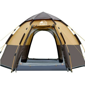 【送料無料】ワンタッチ大型テント 3〜5人用 5-8人用 メッシュスクリーン付きフルクローズドタイプ ダブルドア 防水仕様 UV カット 軽量タイプ 登山 キャンプ アウトドア ファミリーテント用に最適