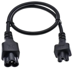 VarbmtC5AC電源コード0.6m、単品、ノートPCのACアダプターに最適でコンパクトで短い設計が日々の持ち運びを快適にする、PSE認証と高耐久性を備えたパソコン用電源ケーブル、2.5A