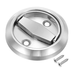 PATIKIL凹型スライドドア用取っ手304ステンレススチール丸型隠しクローゼットフィンガーフラッシュノブネジ付きドア引き出しワードローブ用シルバー