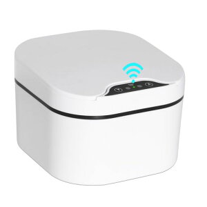 【ノータッチで快適】卓上ゴミ箱ふた付きミニゴミ箱センサー付き自動開閉1.5L小さいごみ箱幅18x奥行19.5x高さ11.5cm電池式コンパクト卓上ダストボックス袋が見えない卓上ごみ入れデスク周…
