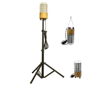 WithProjectLED100W防水12500lmワークライト投光器360度発光三脚ブラック仕様スタンド式防水型屋内・屋外兼用