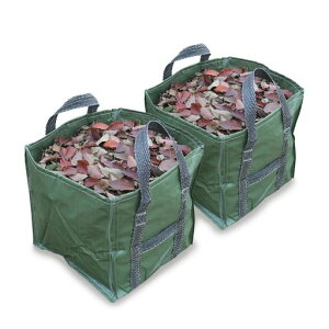 やぬきガーデンバッグ2個セットガーデンバケツ52X52X52.5cm収穫集草バッグ140L自立性大型庭用袋折りたたみ再利用可能お庭の清掃ごみ落ち葉の処理用園芸アイスグリーン