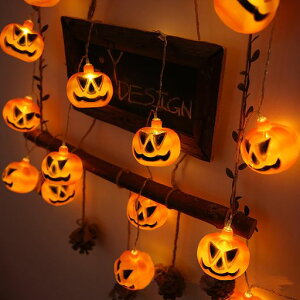 IFENDハロウィン飾り装飾LEDかぼちゃライト電池式40LED電球6mハロウィン飾りライトストリングスライトパンプキンライト囲気作りDIY装飾屋外室内照明飾り(スマイルカボチャ)