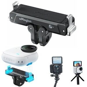 Insta360GoUltra�J�����p�N�C�b�N�����[�X�}�E���g�A���~�������܂肽����1/4�l�W�����C�O�r�A�_�v�^�[�N�C�b�N�����[�X�A�N�Z�T���[