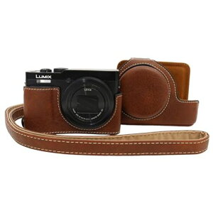 VOVMOEYA Panasonic Lumix DC-TZ99�p�P�[�X - Lumix TZ99/ZS99�P�[�X�pPU���U�[���h�~�J�o�[�A���O���\�ȕی�J�o�[�t���A���߉\�ȃV�����_�[�X�g���b�v�t��, �u���E��